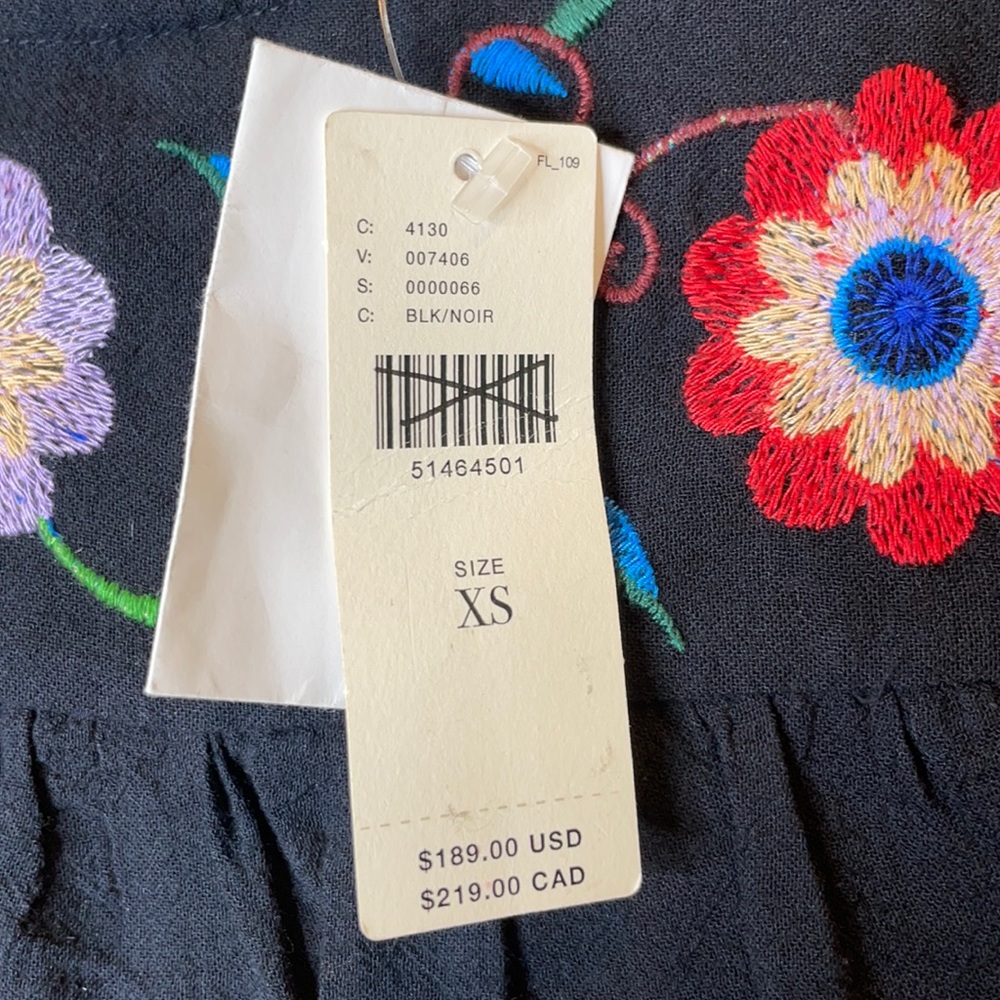 Anthropologie Mini Embroidered swing dress NWT - Picture 4 of 6